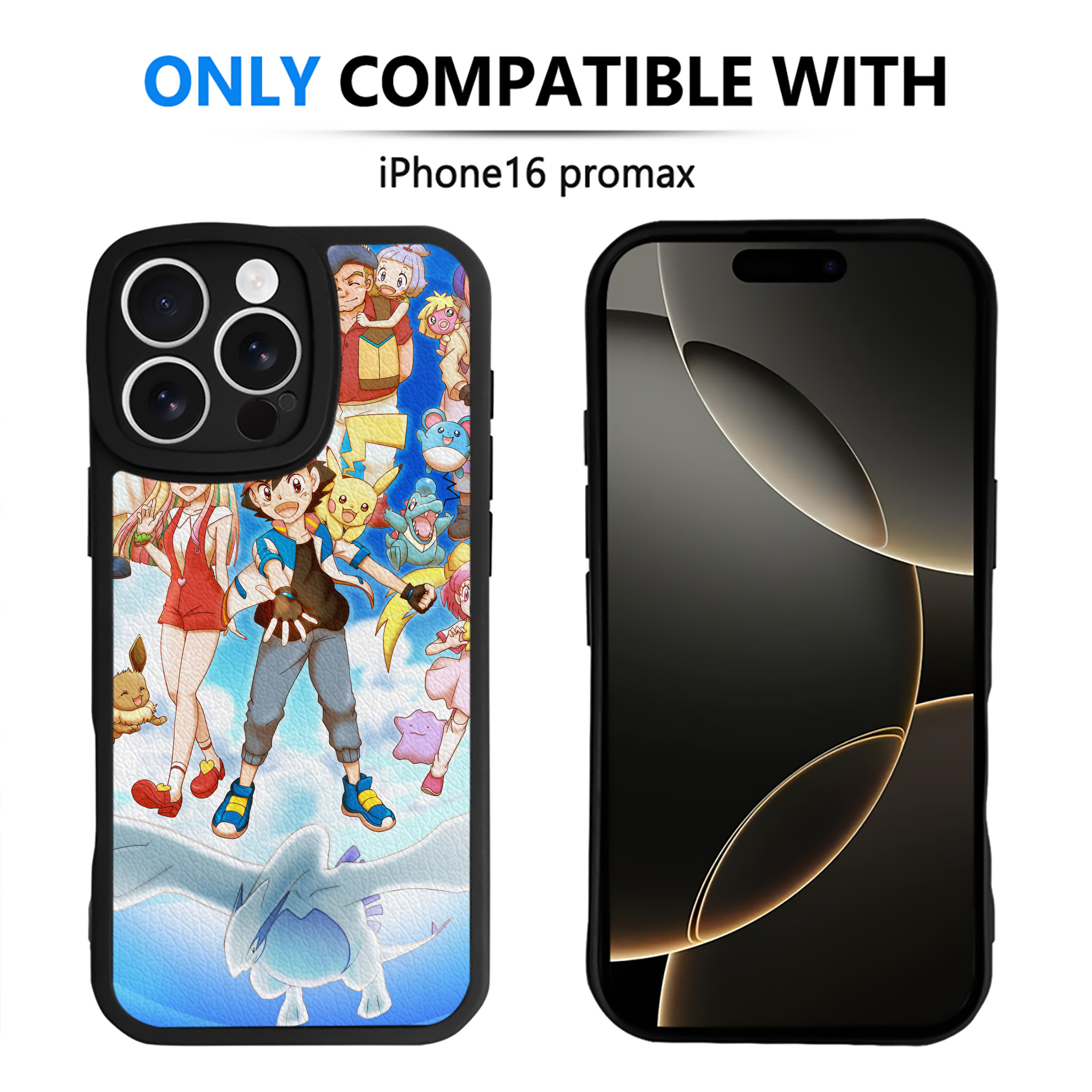 （画像用） ポケットモンスター Pokémon 【iPhone 16シリーズ対応】シリコンスマホケース（レザー調） 材質：シリコン